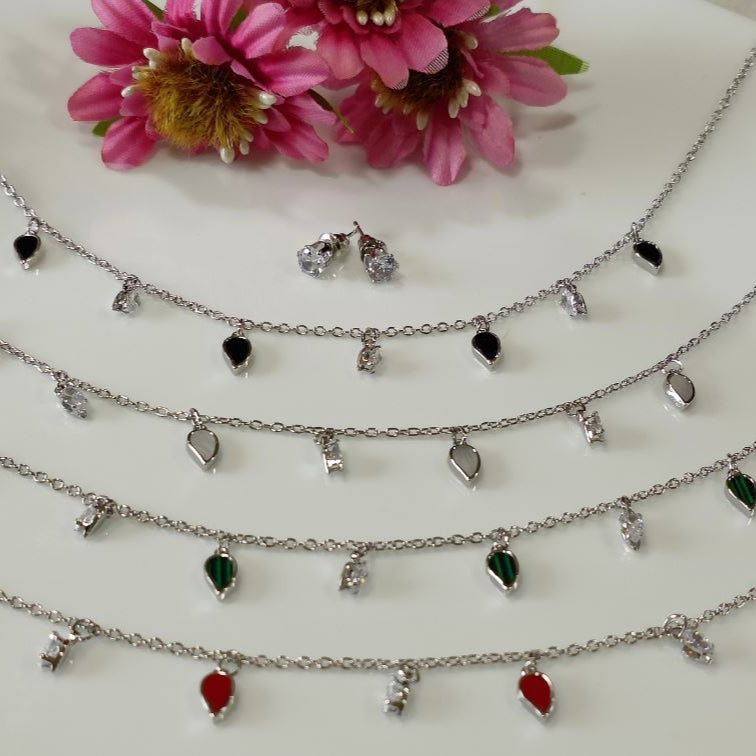 Silver/Gold/Rose Gold Plated Choker Necklace