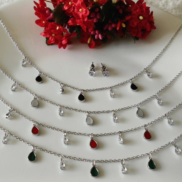 Silver/Gold/Rose Gold Plated Choker Necklace