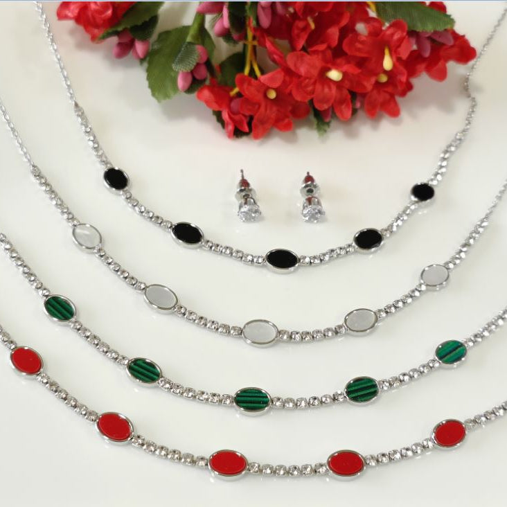 Silver/Gold/Rose Gold Plated Choker Necklace