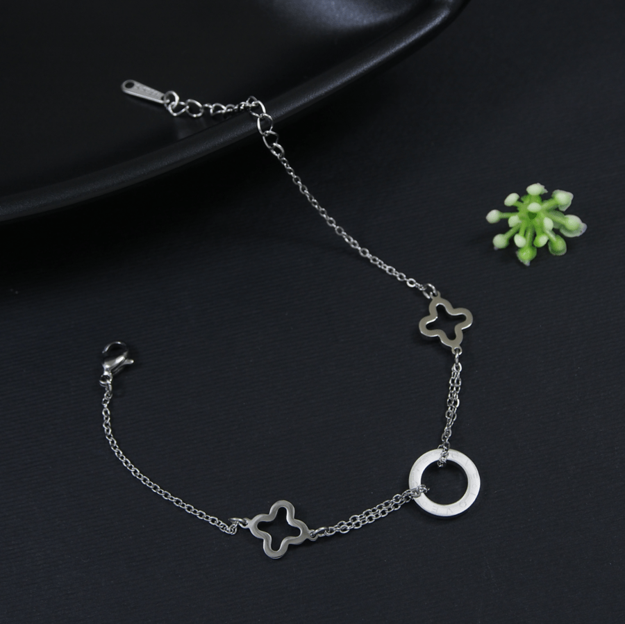 Stainless Steel Gold/Rosegold/Silver Plated Clover Bracelet