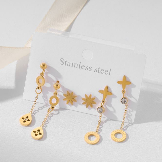 Stainless Steel Tree Pair Earring