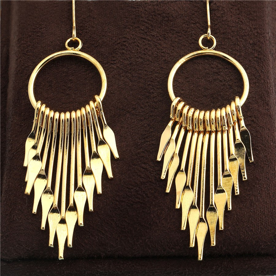 ( Pack Of 3 ) Gold Plated Pointy Statement Makers Earring
