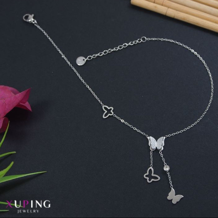 Xuping Hanging Butterflt Chain Bracelet