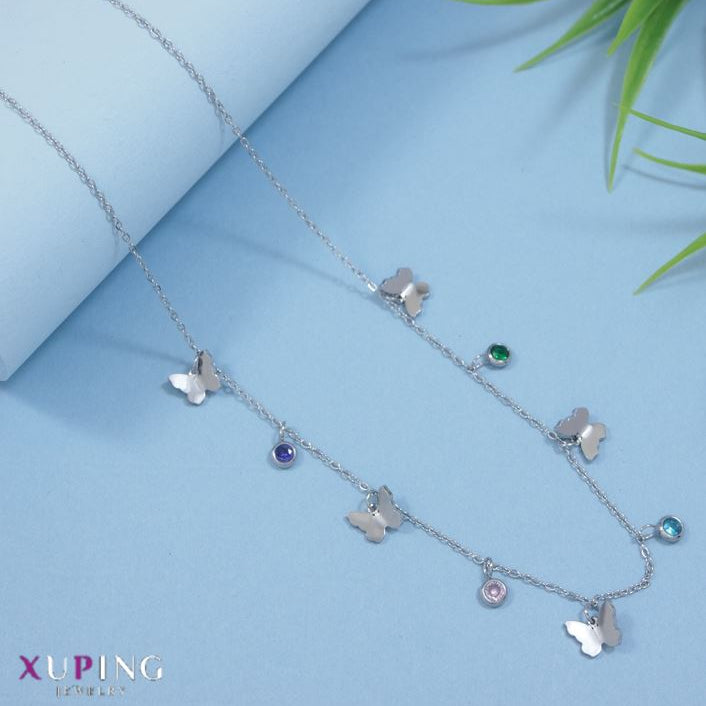 Xuping Butterfly Link Pendent Necklace