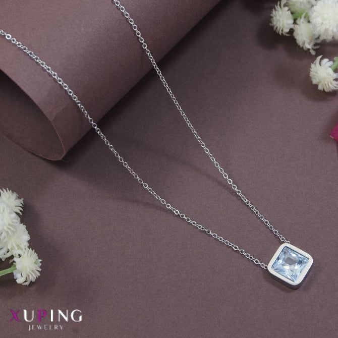 Xuping Square Pendent Necklace