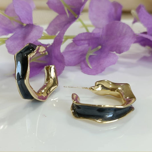 Wiggle Gold Plated Hoop Earrings