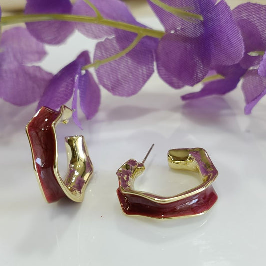 Wiggle Gold Plated Hoop Earrings