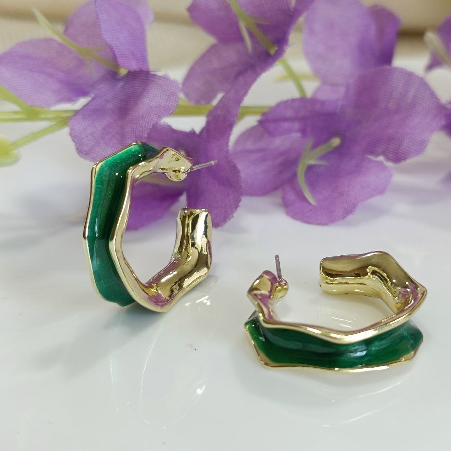 Wiggle Gold Plated Hoop Earrings