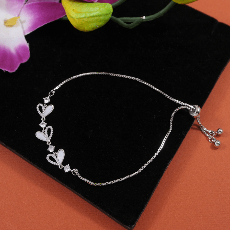 Korean Gold/Silver/Rosegold Plated CZ Vine Adjustable Bracelet