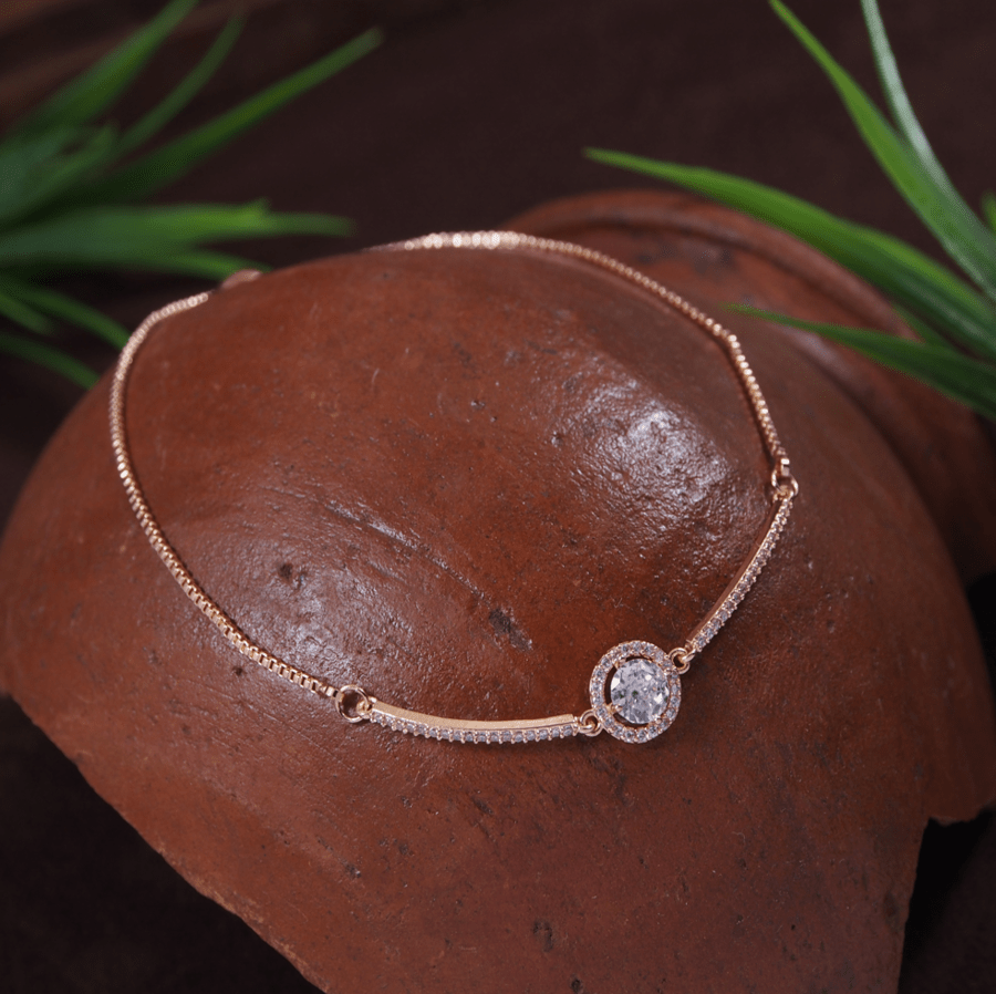 Korean Gold/Silver/Rosegold Plated CZ stone Fancy Adjustable Bracelet