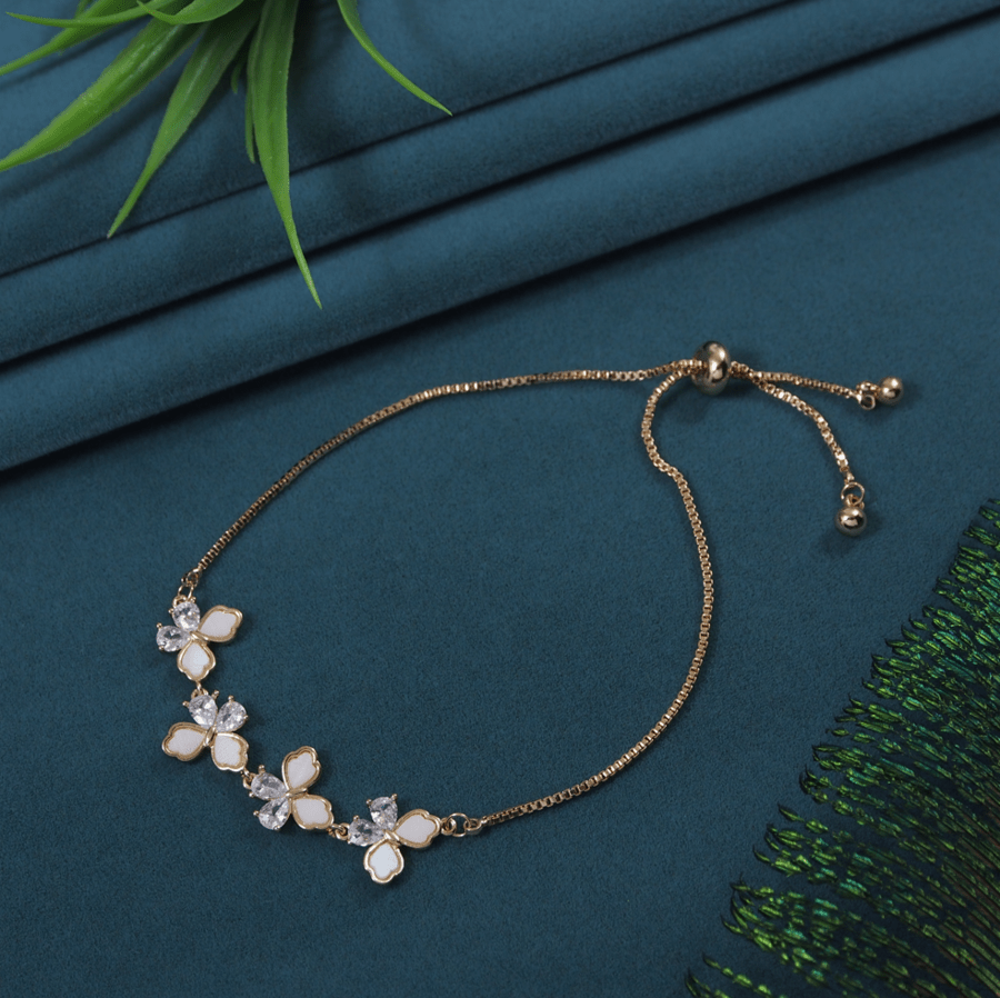 Korean Gold/Silver/Rosegold Plated Butterfly Link Adjustable Bracelet