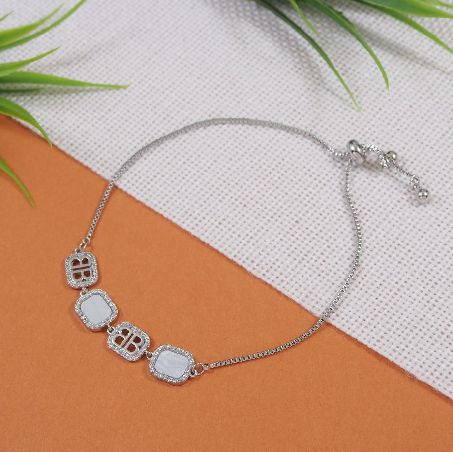 Korean Gold/Silver/Rosegold Plated Dual B letter Adjustable Bracelet