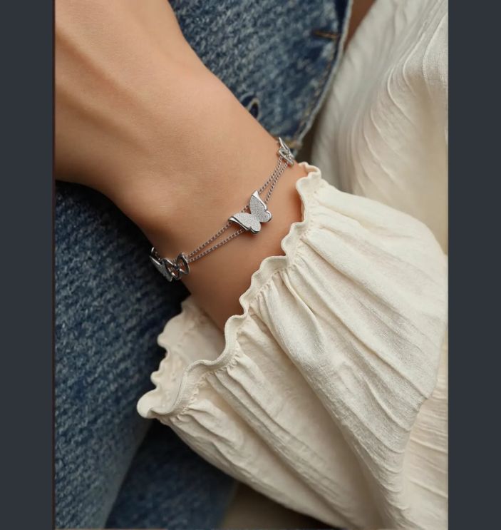 Xuping Butterfly Link Chain Bracelet