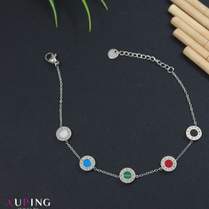 Xuping Colourful Roman Chain Bracelet
