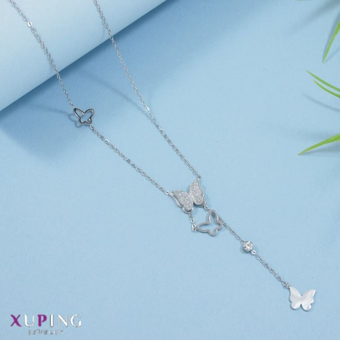 Xuping Hanging Butterfly Pendent Necklace