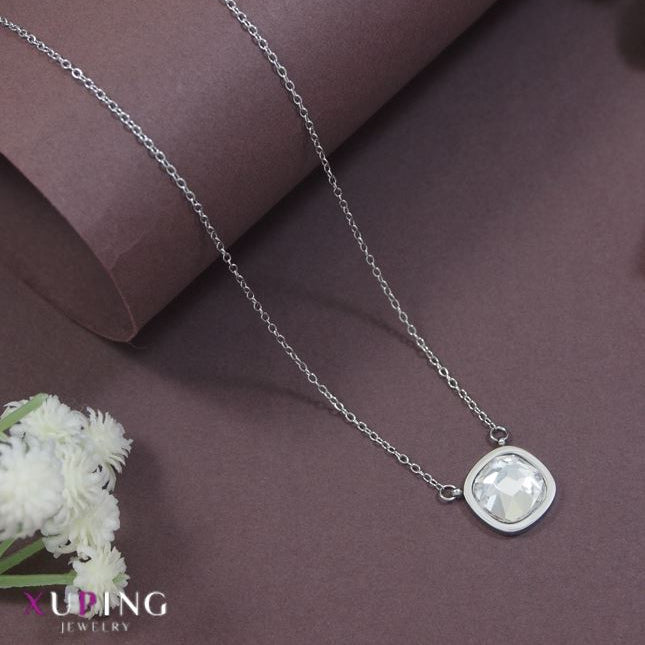 Xuping Square Pendent Necklace
